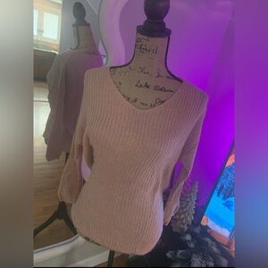 Charlotte Russe Blush Scoop Neck Sweater